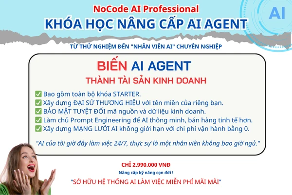 KHÓA HỌC NoCode AI Professional